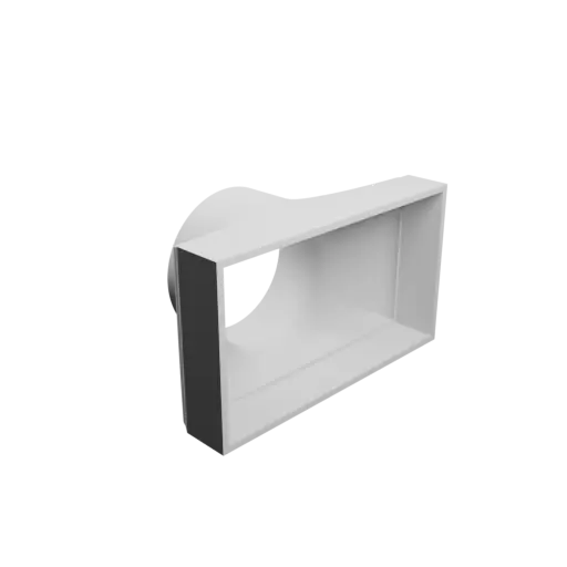 fichier 3D STL Adaptateur de tube rond ⌀50 mm vers rectangulaire 90×50 mm, épaisseur 2 mm
