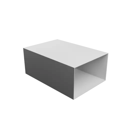 modèle 3D STL Adaptateur de conduit rectangulaire 200x120mm vers 200x120mm - transition: 100mm