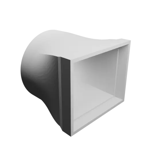 fichier 3D STL Adaptateur de tube rond ⌀52 mm vers rectangulaire 50×41 mm, épaisseur 2 mm