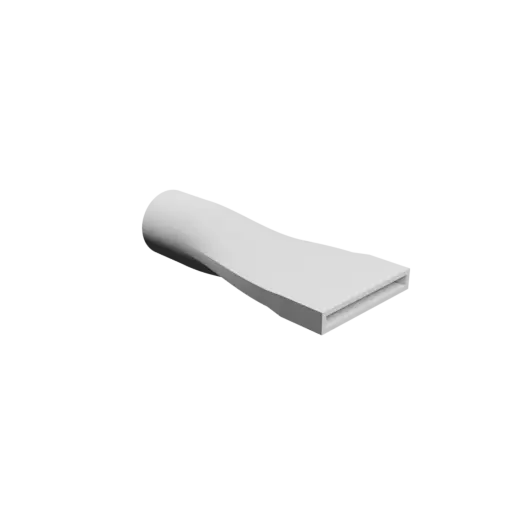 fichier 3D STL Adaptateur de tube rond ⌀32 mm vers rectangulaire 50×5 mm, épaisseur 2 mm