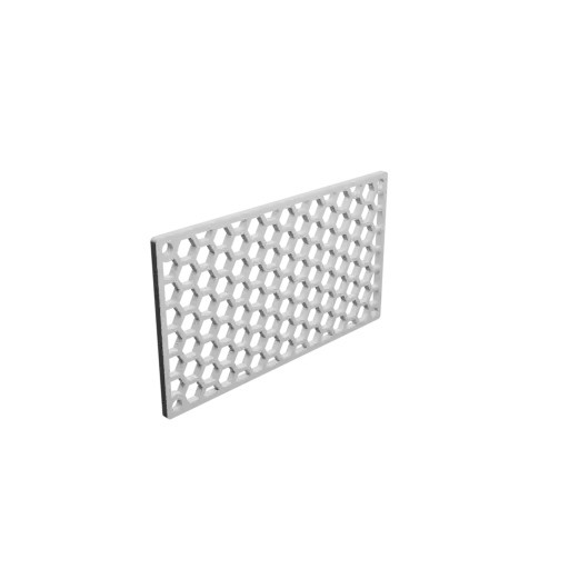 Honeycomb grid STL file, center-to-center: 75x40mm, mesh: 5mm - Ø3mm