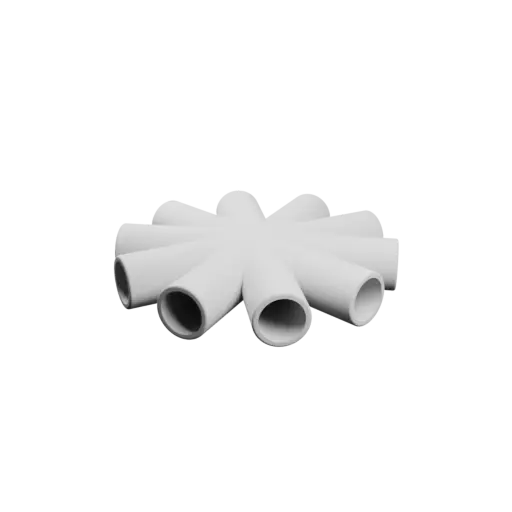 3D Model Star-pattern connector 10 ways STL file – Outer diameter 30&nbsp;mm, wall thickness 3&nbsp;mm