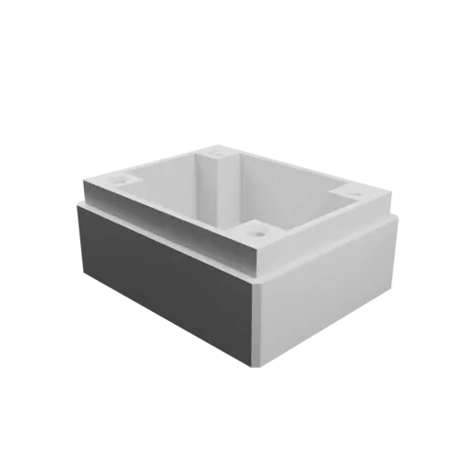 Enclosure with screw-mounted lid STL 3D file: 50×40×25 mm (with ventilation on the lid)