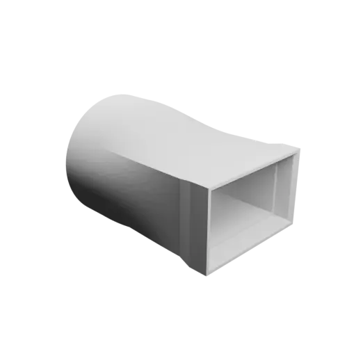 Modèle 3D Fichier 3D STL Adaptateur de tube rond ⌀70&nbsp;mm vers rectangulaire 60×35&nbsp;mm, épaisseur 3&nbsp;mm