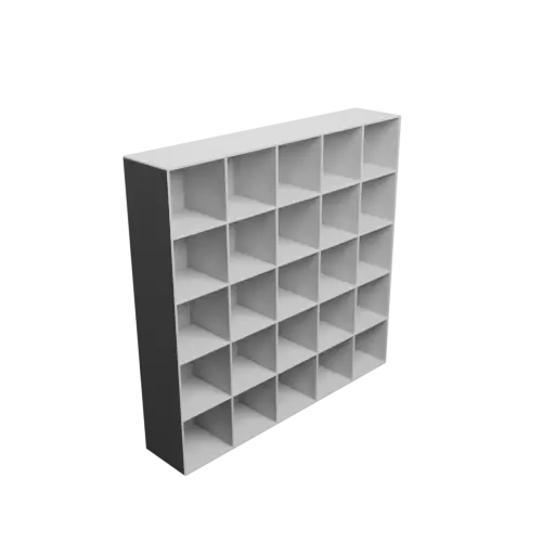fichier STL Casier de rangement 25 tiroirs 50×50×50 mm, épaisseur: 2 mm
