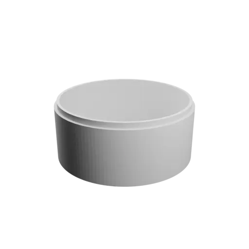 fichier STL Boîte ronde avec couvercle ⌀ 128 mm - Hauteur: 60 mm, Coque: 5 mm
