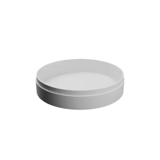 fichier STL Boîte ronde avec couvercle ⌀ 90 mm - Hauteur: 20 mm, Coque: 2 mm