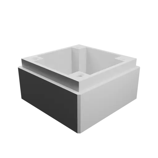Enclosure with screw-mounted lid STL file: 50×50×30 mm (with ventilation on the lid)