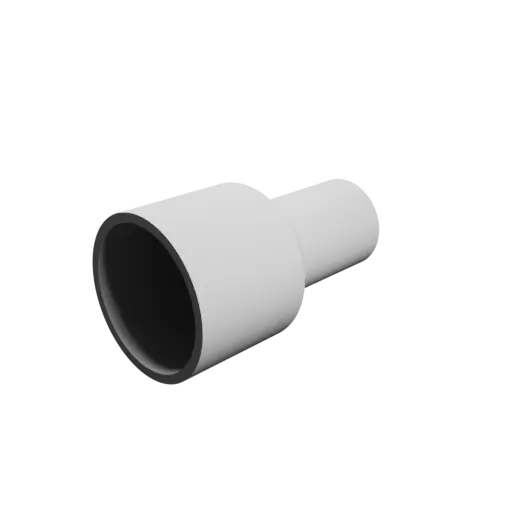 Tube adapter STL file ⌀ 51–32 mm (Length: 90 mm)