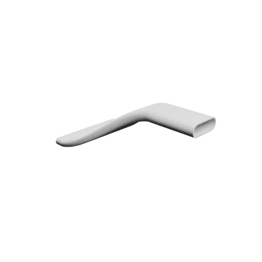 Oval duct transition fitting STL file 150x10 mm to 60x20 mm – transition: 140 mm