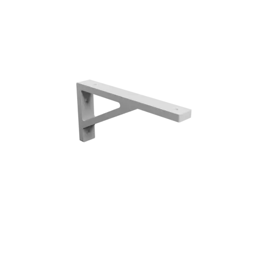 Angle bracket 200×100 mm STL file, thickness 10 mm, hole diameter 5 mm
