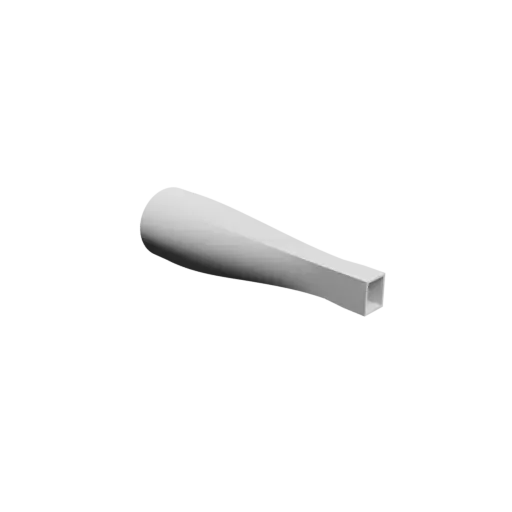 fichier 3D STL Adaptateur de tube rond ⌀86 mm vers rectangulaire 25×32 mm, épaisseur 2 mm + décalage