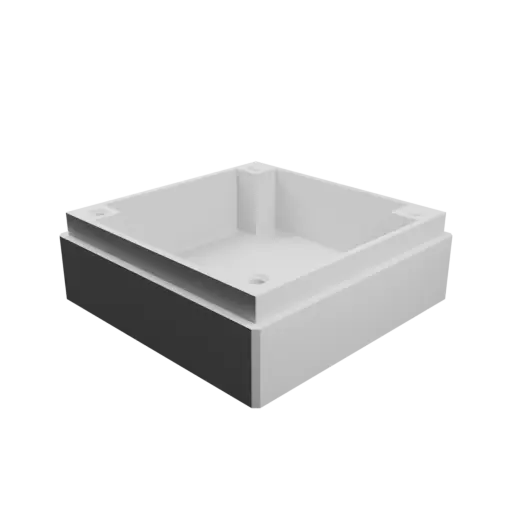 Enclosure with screw-mounted lid STL 3D file: 60×60×25 mm