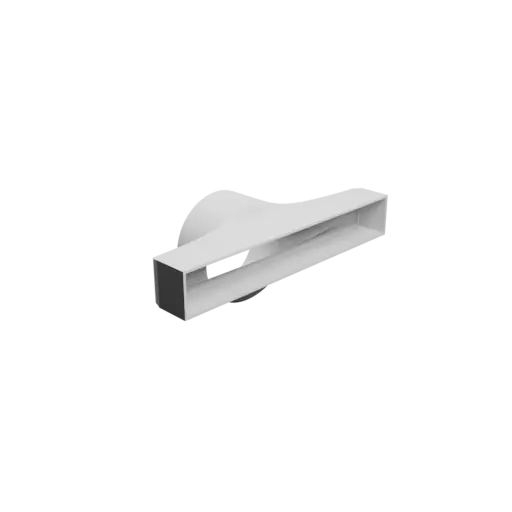 fichier STL Adaptateur de tube rond ⌀96 mm vers rectangulaire 240×35 mm, épaisseur 2 mm + décalage