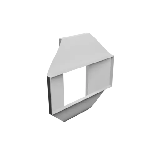 Modèle 3D Fichier STL Adaptateur de tuyau rectangulaire 90x220mm vers 220x90mm - transition: 25mm