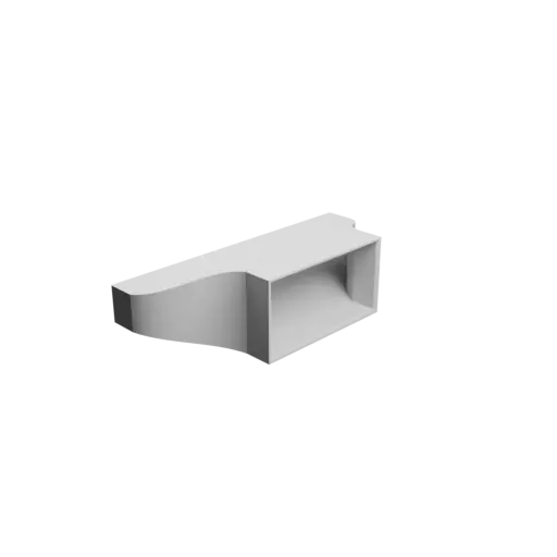 fichier STL Adaptateur de tube rectangulaire 200x20mm vers 100x50mm - transition: 50mm