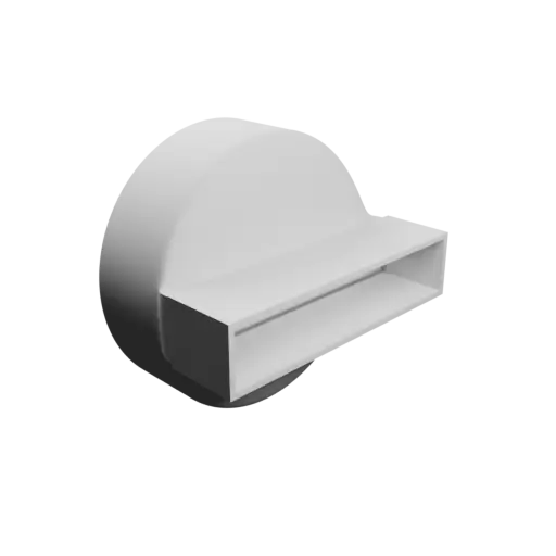 fichier 3D STL Adaptateur de tube rond ⌀150 mm vers rectangulaire 150×30 mm, épaisseur 3 mm