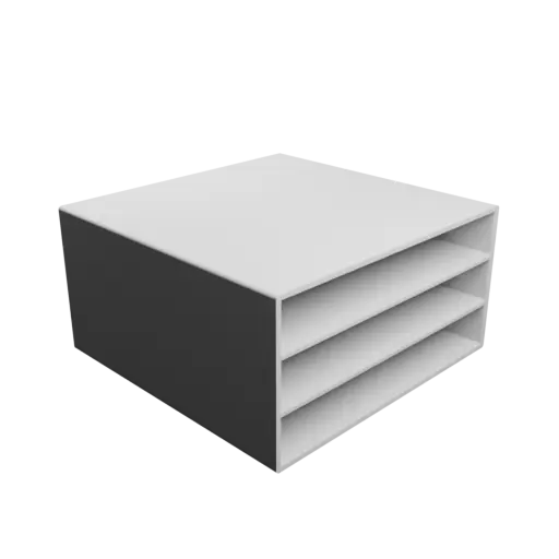 fichier 3D STL Casier de rangement 3 tiroirs 150×20×150 mm, épaisseur: 3 mm