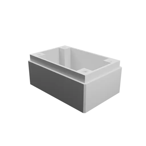 Enclosure with screw-mounted lid STL 3D file: 60×40×30 mm (with ventilation under the enclosure)