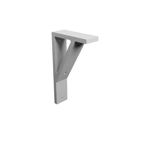 Right-angle bracket 142×250 mm STL file, thickness 12 mm, hole diameter 5 mm