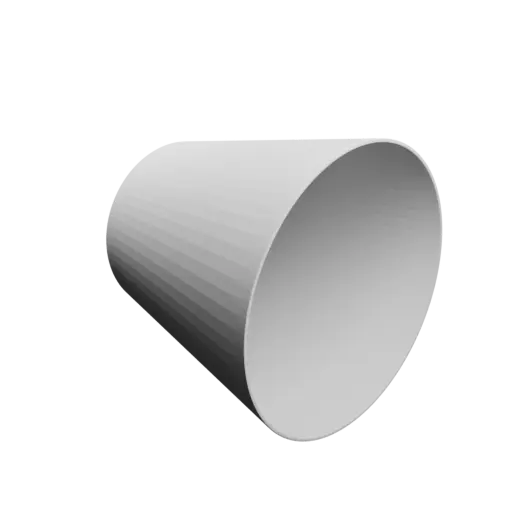 Bowl STL 3D file, inner: base Ø120 mm, top Ø180 mm, height 165 mm - wall thickness 2 mm