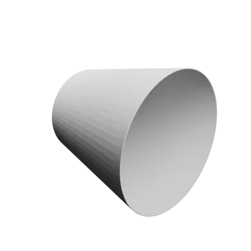 Bowl STL 3D file, inner: base Ø120 mm, top Ø180 mm, height 165 mm - wall thickness 1 mm