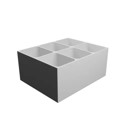 fichier 3D STL Boîte multi-compartiments : 6 compartiments de 75.5×62.5×86 mm