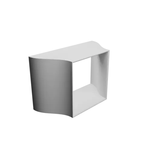 modèle 3D STL Adaptateur de conduit rectangulaire 171x108mm vers 100x108mm - transition: 70mm