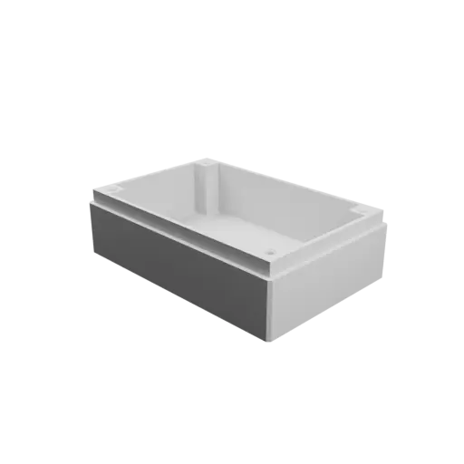 Enclosure with screw-mounted lid STL 3D file: 90×60×30 mm (with ventilation on the lid)
