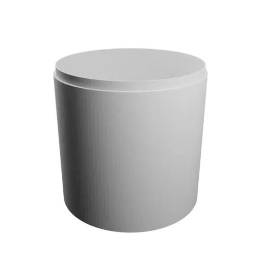 fichier STL Boîte ronde avec couvercle ⌀ 90 mm - Hauteur: 90 mm, Coque: 2 mm