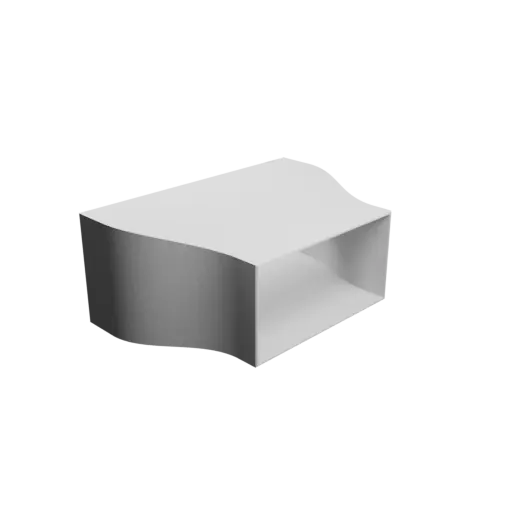 fichier 3D STL Adaptateur de tuyau rectangulaire 225x90mm vers 150x75mm - transition: 100mm