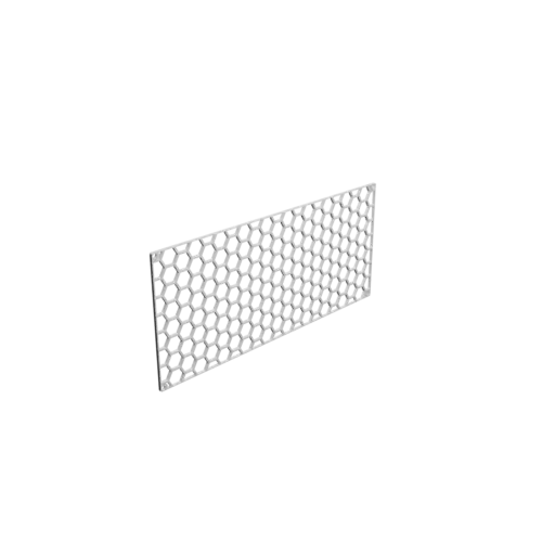 Honeycomb grille STL file, center-to-center: 195x85mm, mesh: 10mm - Ø3mm