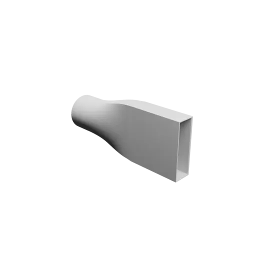 fichier STL Adaptateur de tube rond ⌀67 mm vers rectangulaire 30×100 mm, épaisseur 2 mm