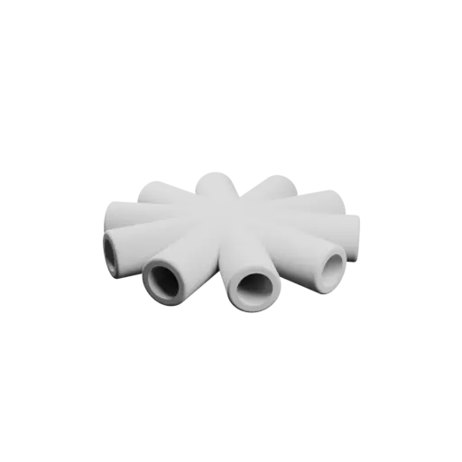 10 tubes connector STL 3D file – Outer diameter 15 mm, wall thickness 2.5 mm