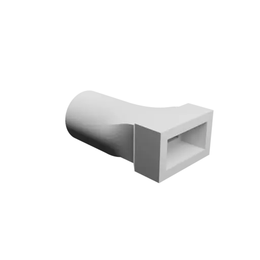 fichier 3D STL Adaptateur de tube rond ⌀20 mm vers rectangulaire 20×10 mm, épaisseur 3 mm + décalage