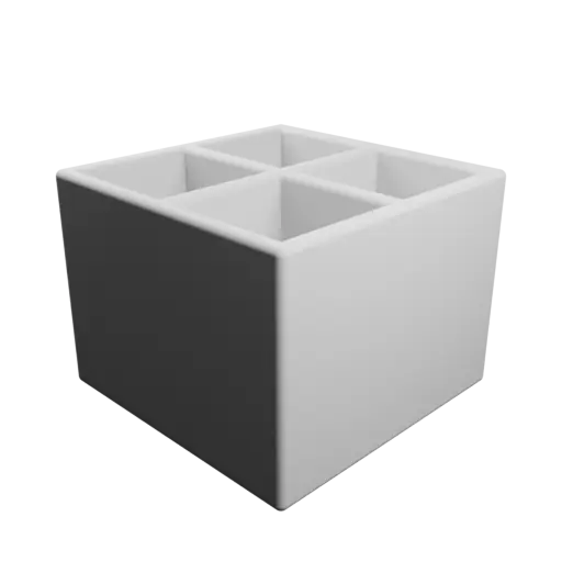 fichier 3D STL Boîte multi-compartiments : 4 compartiments de 15×15×25 mm