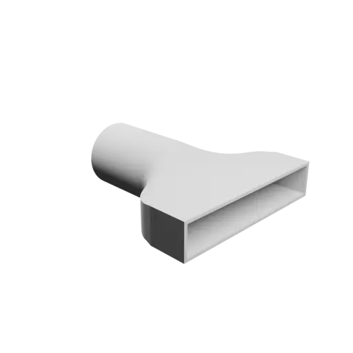 fichier 3D STL Adaptateur de tube rond ⌀90 mm vers rectangulaire 220×40 mm, épaisseur 4 mm