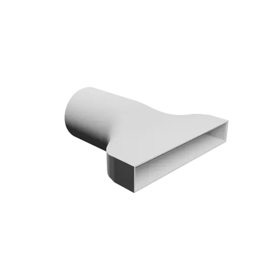 fichier 3D STL Adaptateur de tube rond ⌀92 mm vers rectangulaire 200×30 mm, épaisseur 3 mm