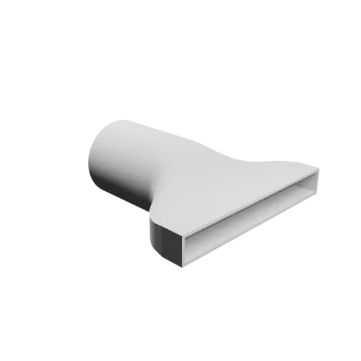 fichier 3D STL Adaptateur de tube rond ⌀94 mm vers rectangulaire 210×25 mm, épaisseur 3 mm