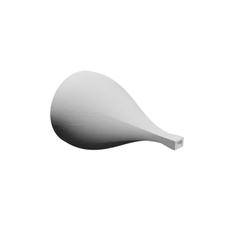 fichier STL Adaptateur de tube rond ⌀125 mm vers rectangulaire 12×7 mm, épaisseur 3 mm + décalage