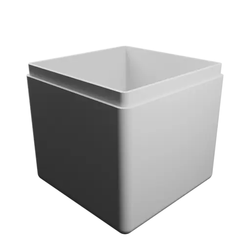 modèle 3D STL cube de rangement avec couvercle - 50×50×50 mm, paroi 2 mm