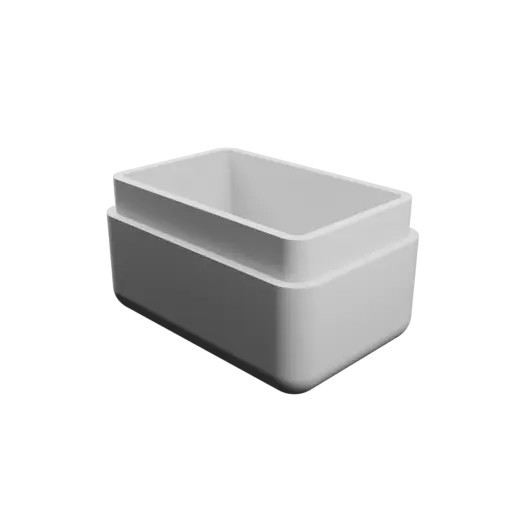 fichier 3D STL boîte rectangulaire avec couvercle - 30×20×20 mm, paroi 2 mm