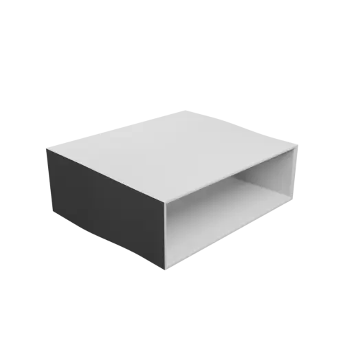 fichier STL Adaptateur de tube rectangulaire 104x34mm vers 100x30mm - transition: 50mm