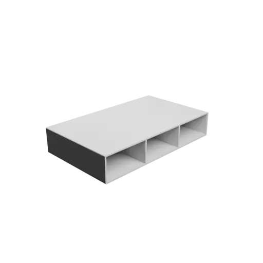 Small parts organizer with 3 drawers 80×40×150 mm STL 3D file, thickness: 3 mm