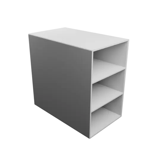 Small parts organizer with 3 drawers 83×44×150 mm STL 3D file, thickness: 3 mm