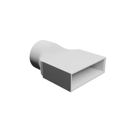 fichier 3D STL Adaptateur de tube rond ⌀34 mm vers rectangulaire 47×13 mm, épaisseur 2 mm