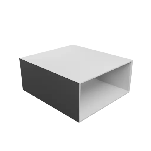 modèle 3D STL Adaptateur de tuyau rectangulaire 77x34mm vers 77x34mm - transition: 30mm