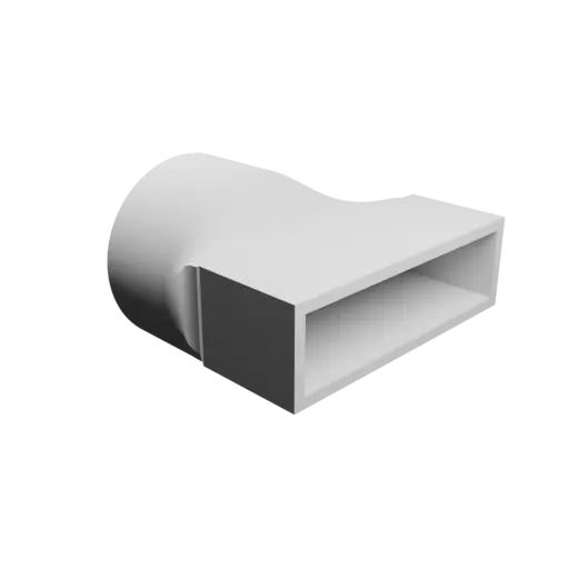 fichier STL Adaptateur de tube rond ⌀39 mm vers rectangulaire 49×13 mm, épaisseur 2 mm + décalage