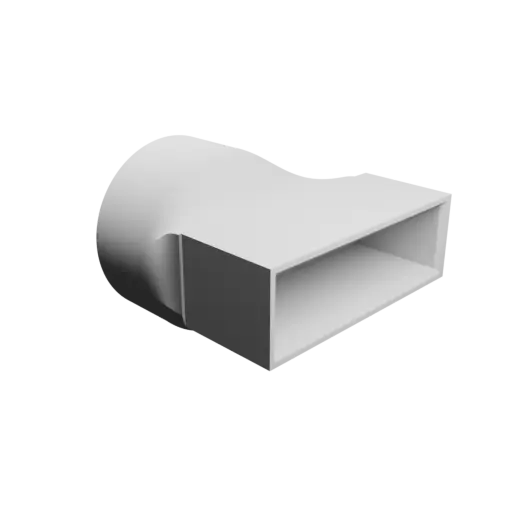 fichier STL Adaptateur de tube rond ⌀39 mm vers rectangulaire 45×13 mm, épaisseur 2 mm + décalage