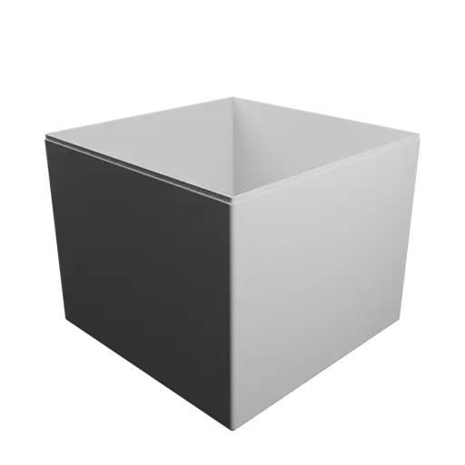 fichier 3D STL boîte carrée avec couvercle - 214×214×175 mm, paroi 2 mm